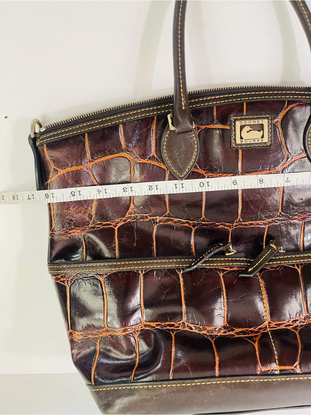 Dooney & Bourke Women's Croc-Embossed Dillen Leather Tote Bag